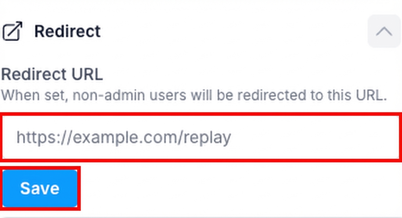 Redirect section expanded